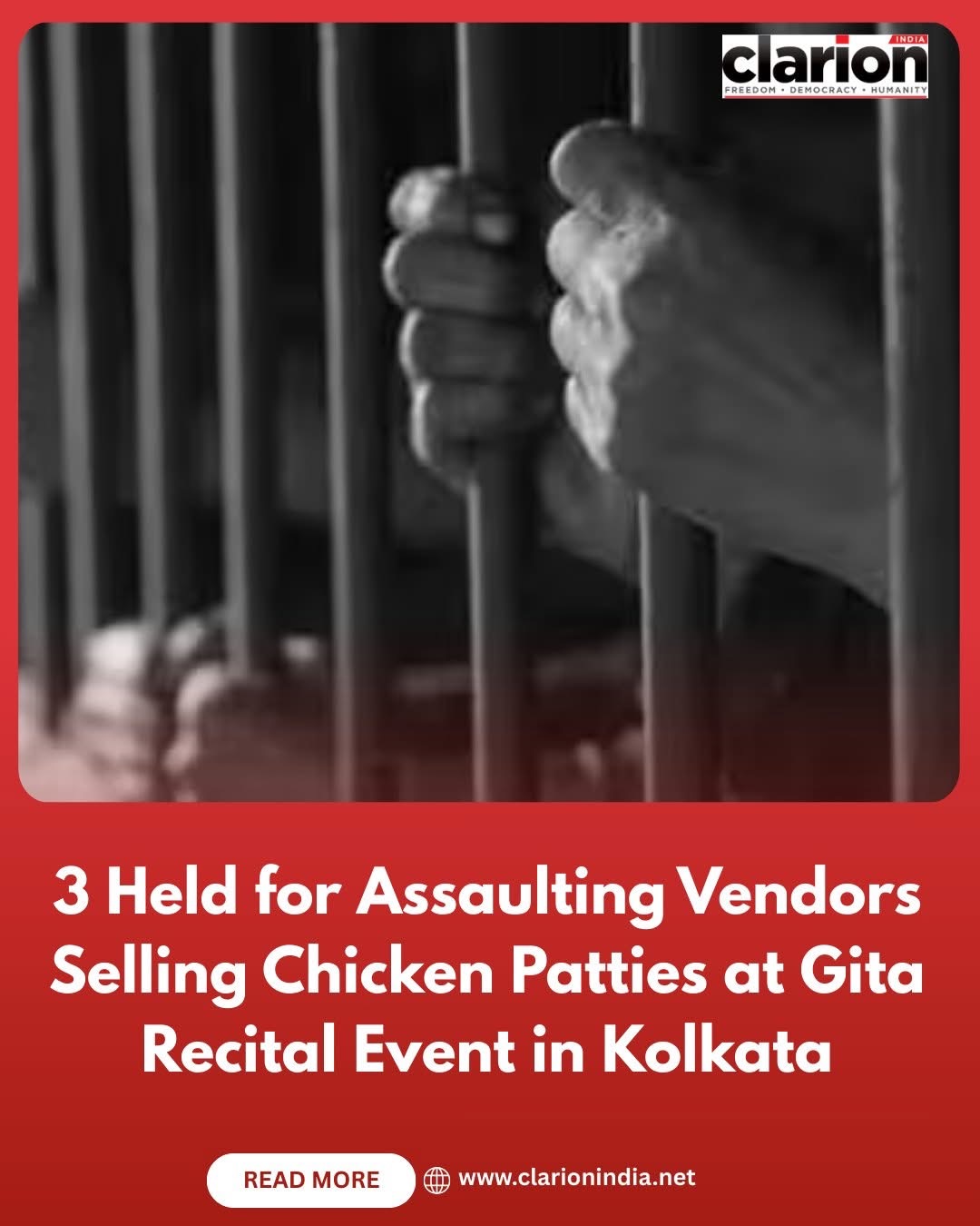 KOLKATA — Three people were arrested on charges of harassing and assaulting two Muslim