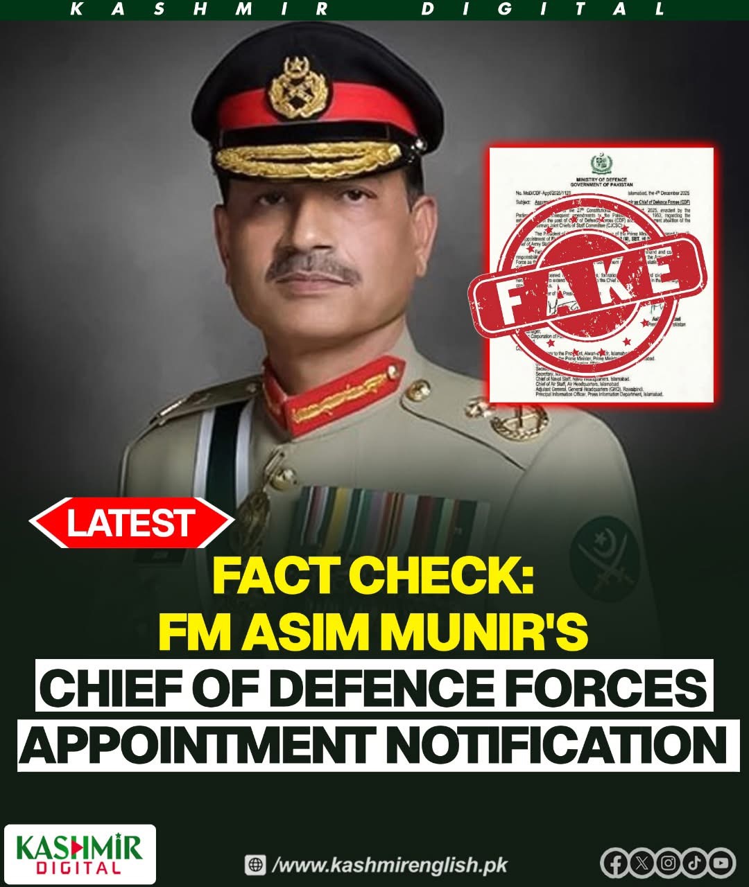ASIM MUNIR FOR CDF: Is This Pakistan's Next Big Move?