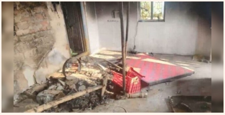 Dalit man’s house torched in Telangana