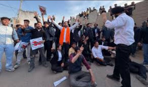 Students protest for establishment of NLU in Jammu