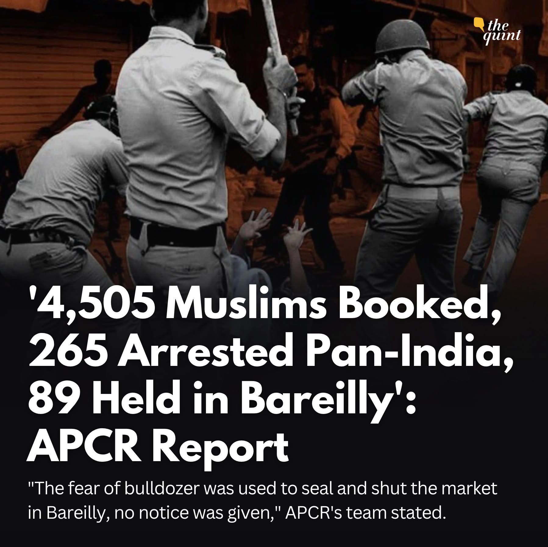 4,505 Muslims Booked, 265 Arrested Pan-India, 89 Held in Bareilly
